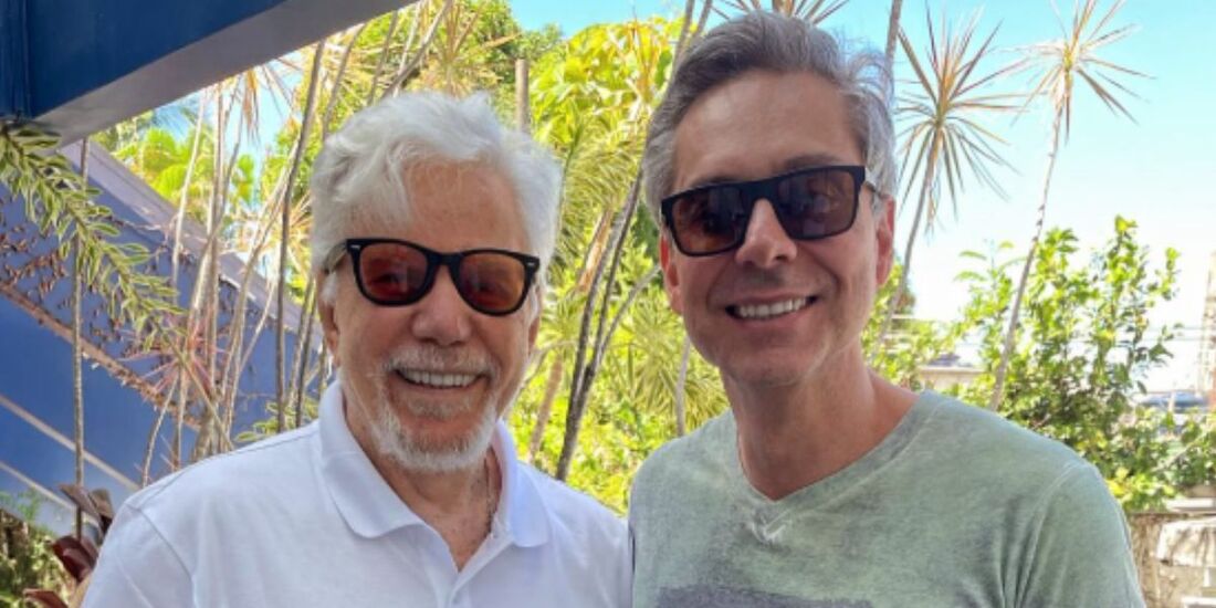 Alexandre Nero e Reginaldo Faria, que viveu Marco Aurélio na primeira versão de ''Vale Tudo''
