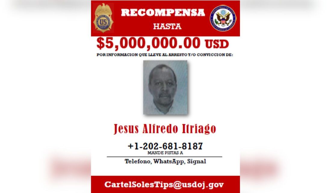 Jesús Alfredo Itriago, ex-chefe da unidade de narcóticos da Polícia Científica (CICPC), é procurado pelos Estados Unidos desde setembro de 2020