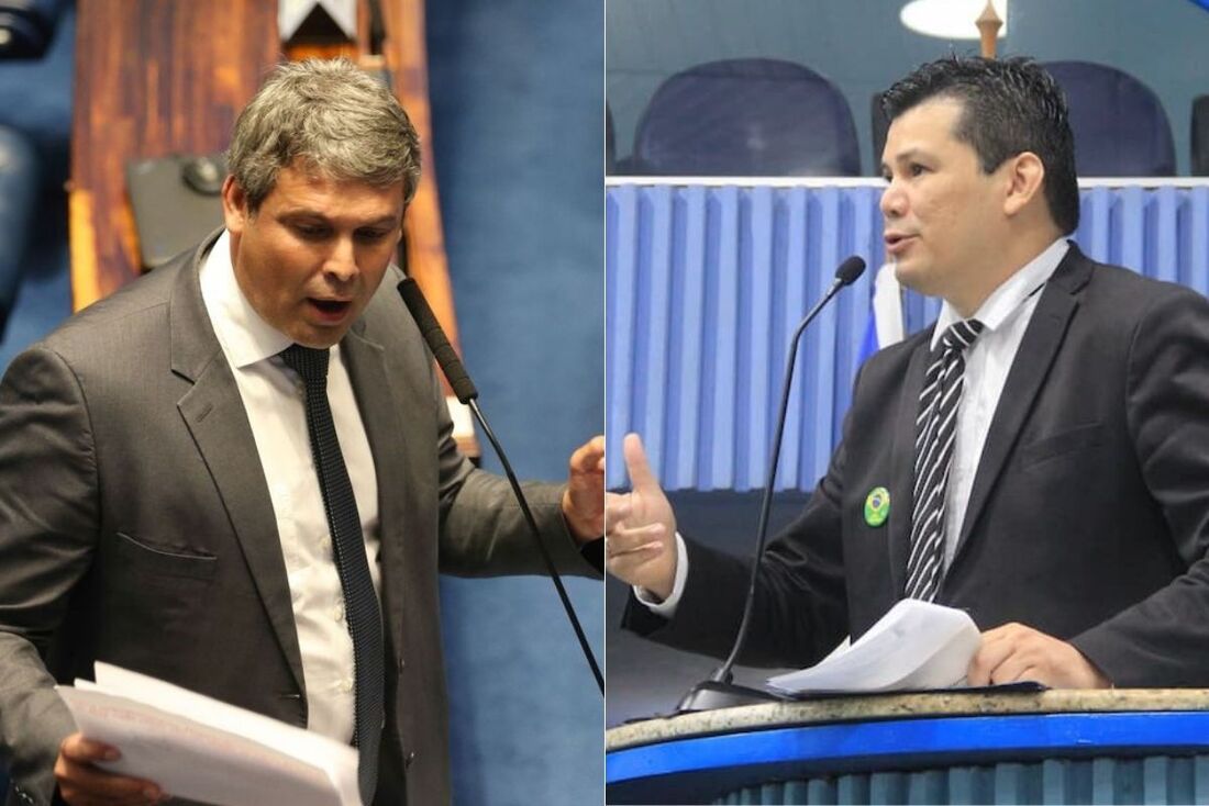 Os deputados federais Lindbergh Farias (PT) e Gilvan da Federal (PL-ES)