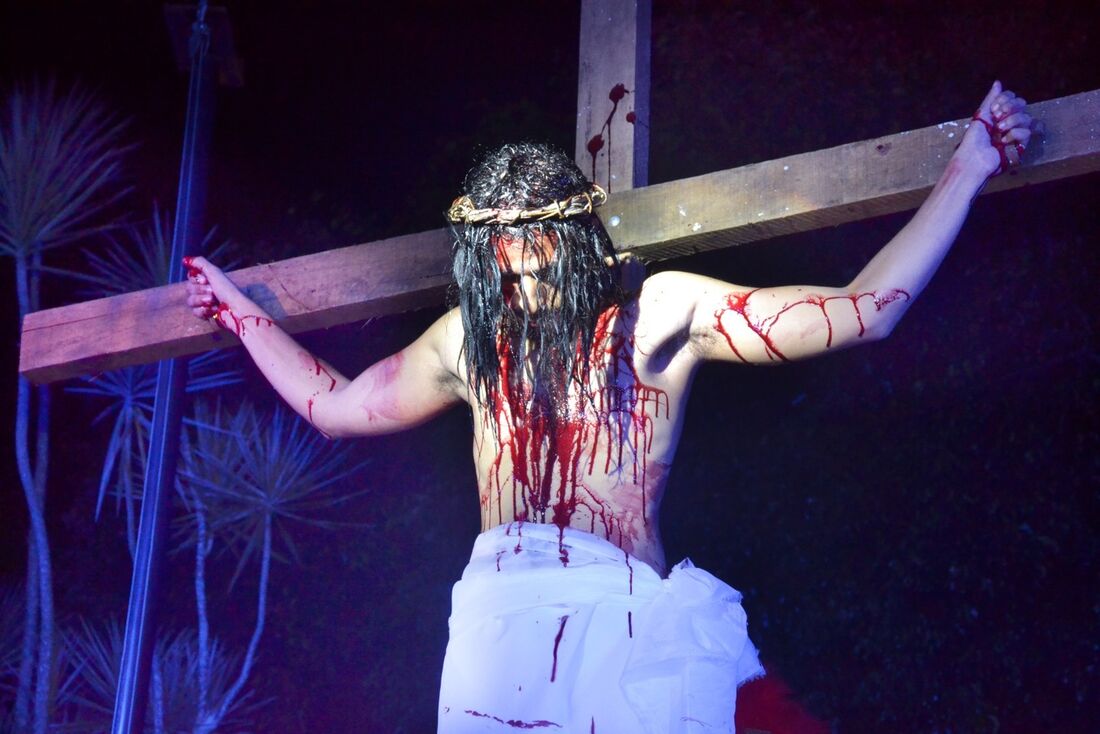 Momento da Paixão de Cristo na cidade de Jaqueira, Zona da Mata Sul do estado