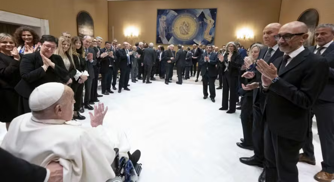 Papa saindo da última internação