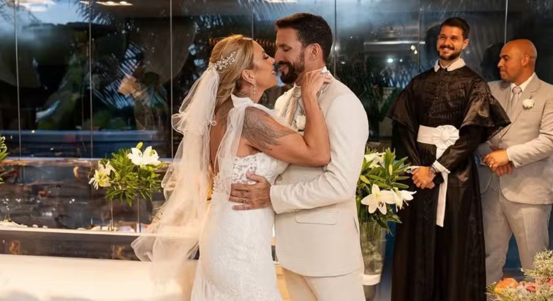 Cerimônia de casamento entre a juíza Tula Correa de Mello e o policial civil João Pedro Marquini