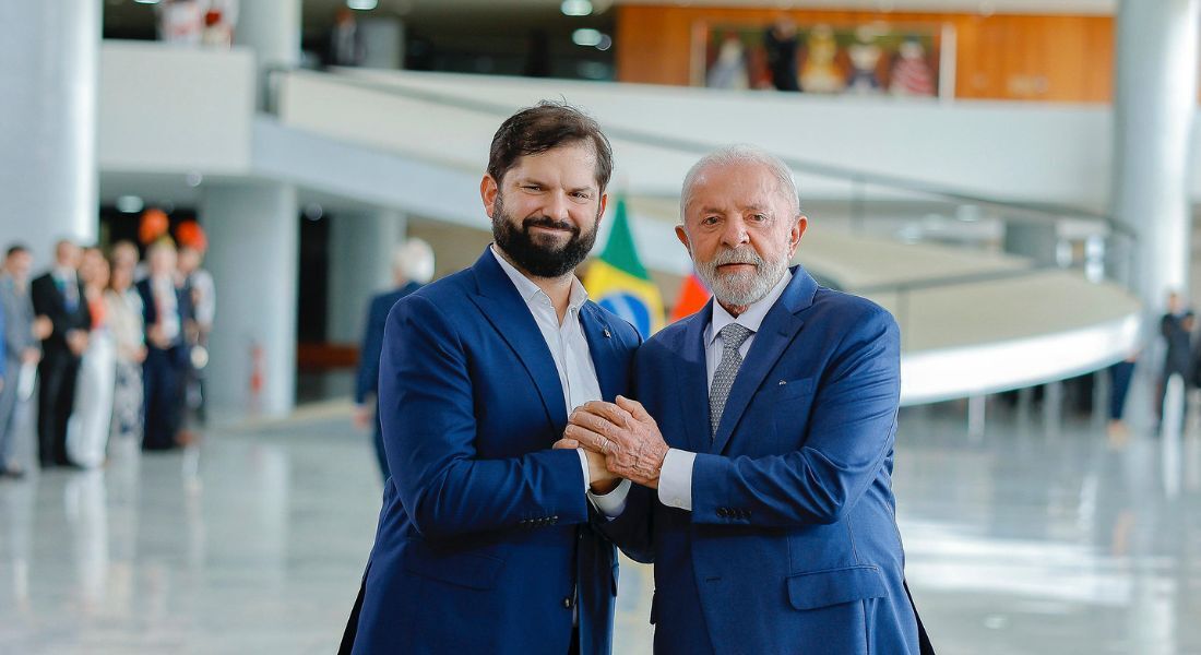 Gabriel Boric e Lula em Brasília