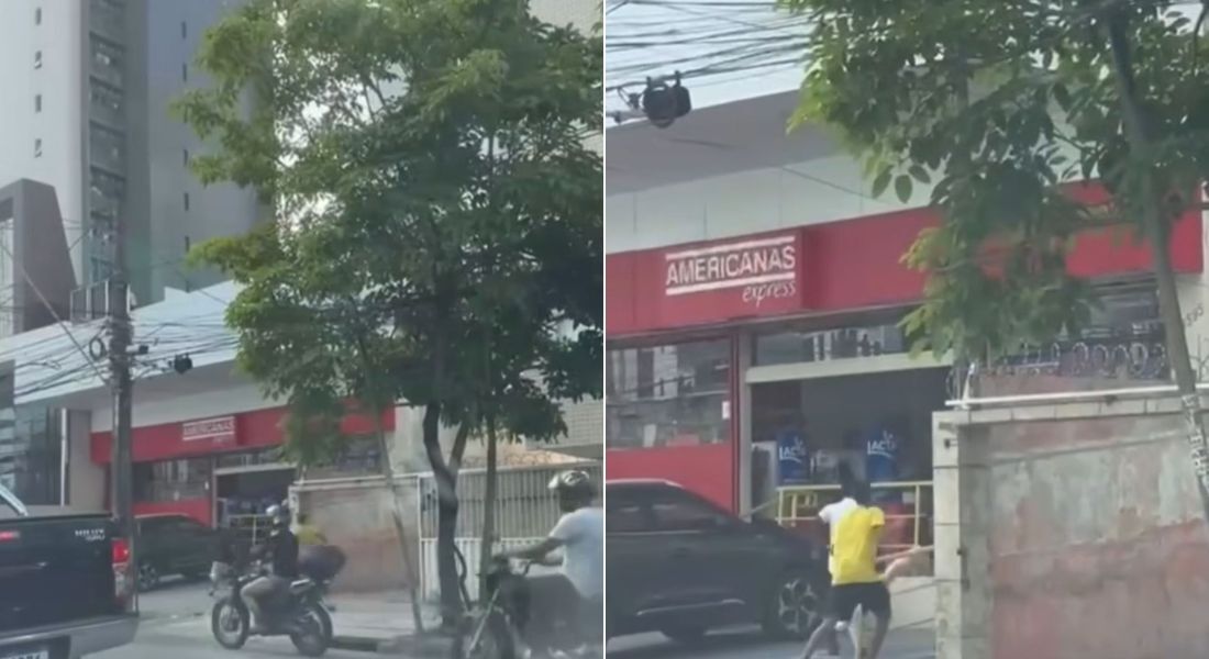 Roubo realizado por um grupo, na manhã dessa segunda-feira (28)