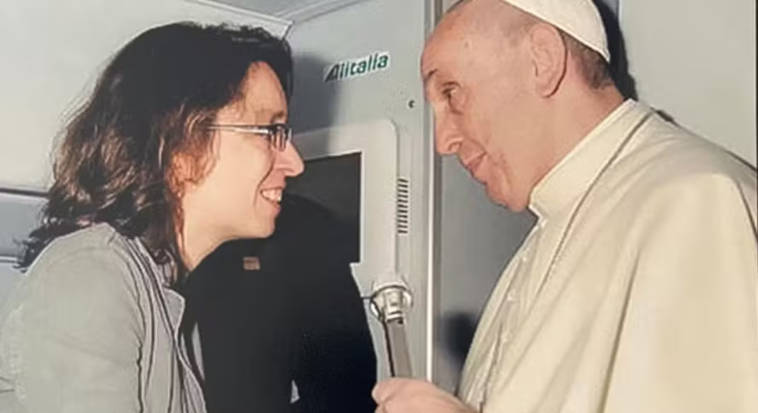 Adriana Dias Lopes e o papa Francisco