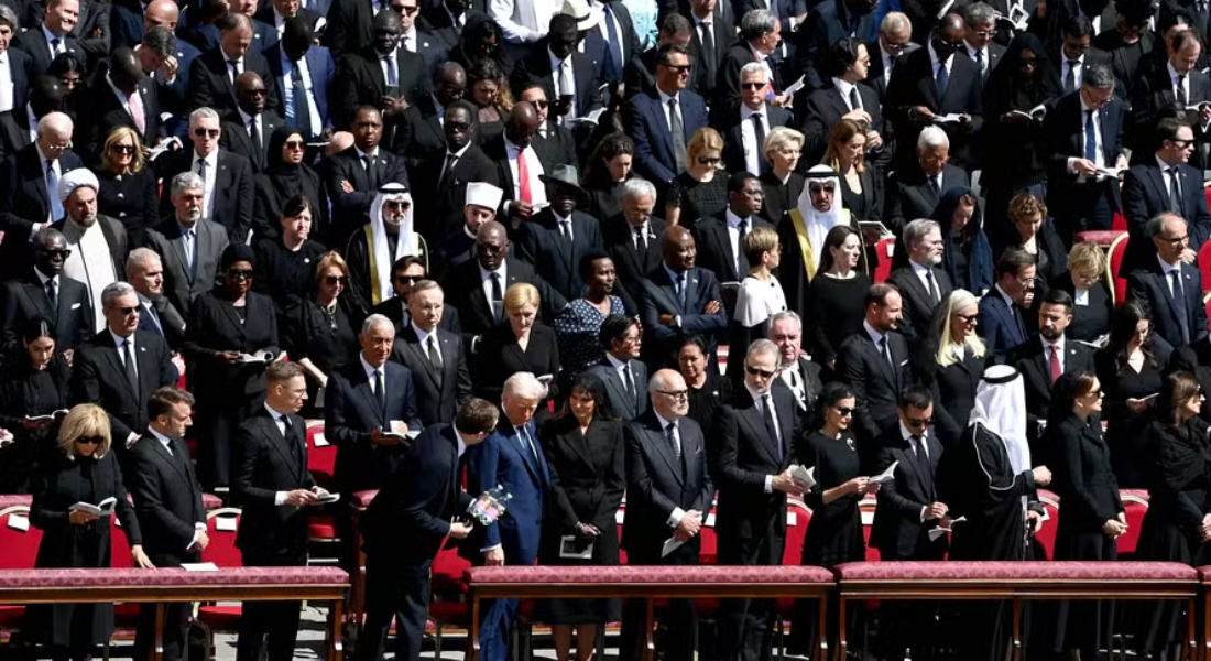 Primeira fila de chefes de Estado no funeral do Papa Francisco