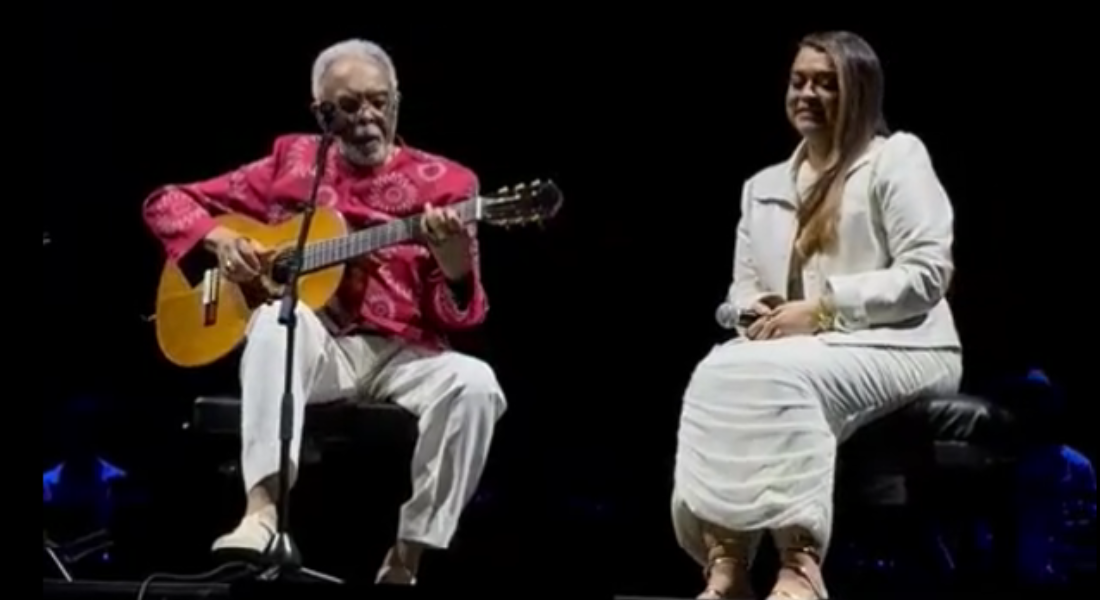 Gilberto e Preta Gil cantam juntos em São Paulo