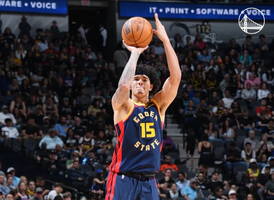 Brasiliense de 22 anos, Gui Santos está em sua segunda temporada no Golden State Warriors 