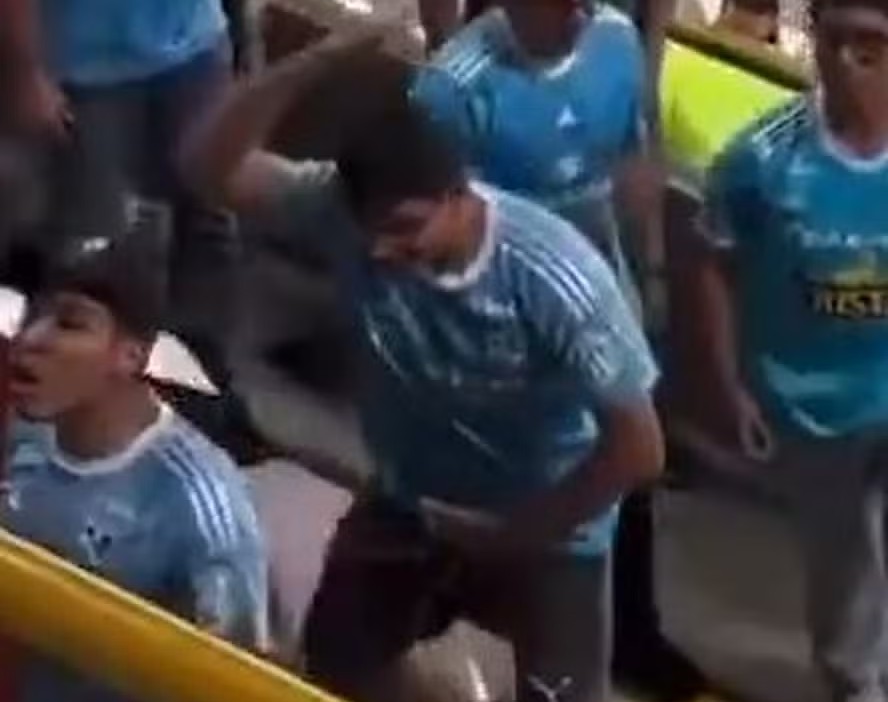 Torcedor do Sporting Cristal imita macaco