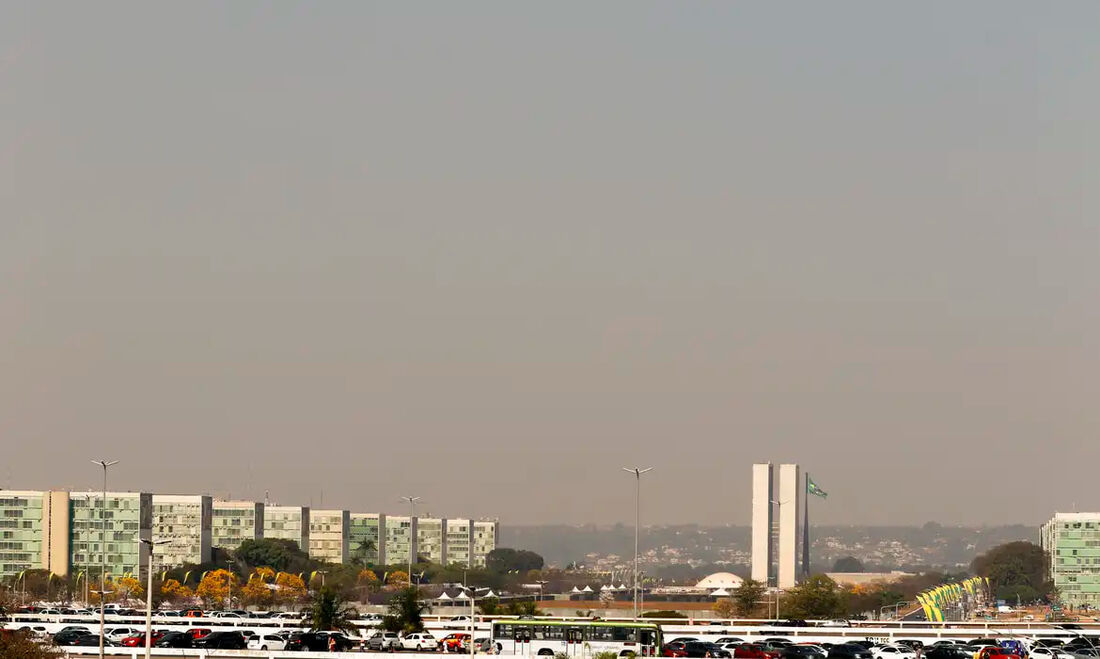 Congresso Nacional e Esplanada dos Ministérios.