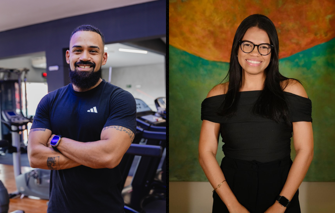 Treino e saúde mental são temas abordados pelo personal trainer Elton Alves e pela psicóloga Rafaella Silveira
