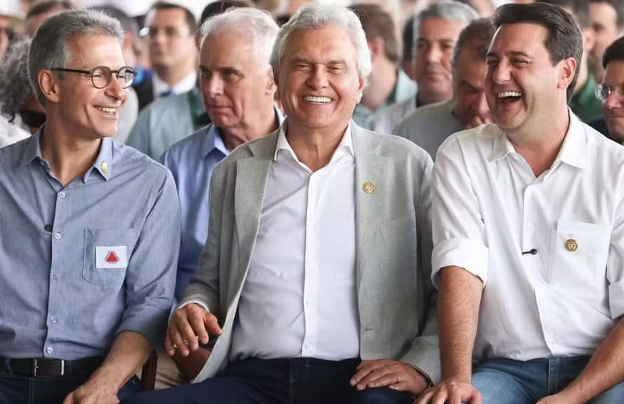 Romeu Zema, Ronaldo Caiado e Ratinho Júnior na Expozebu