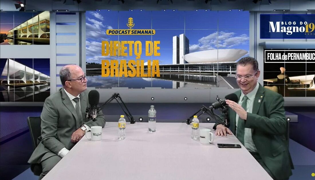 Entrevista para o jornalista Magno Martins, no podcast "Direto de Brasília"