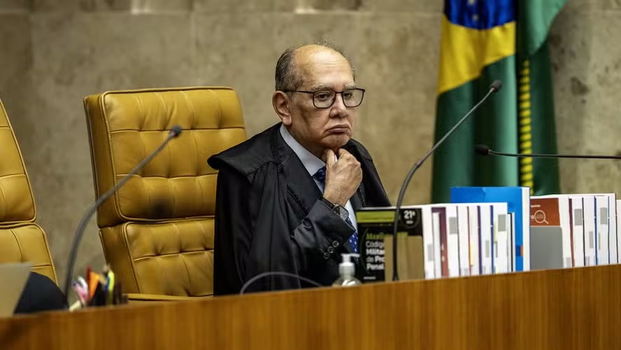 O ministro Gilmar Mendes, durante sessão do STF 