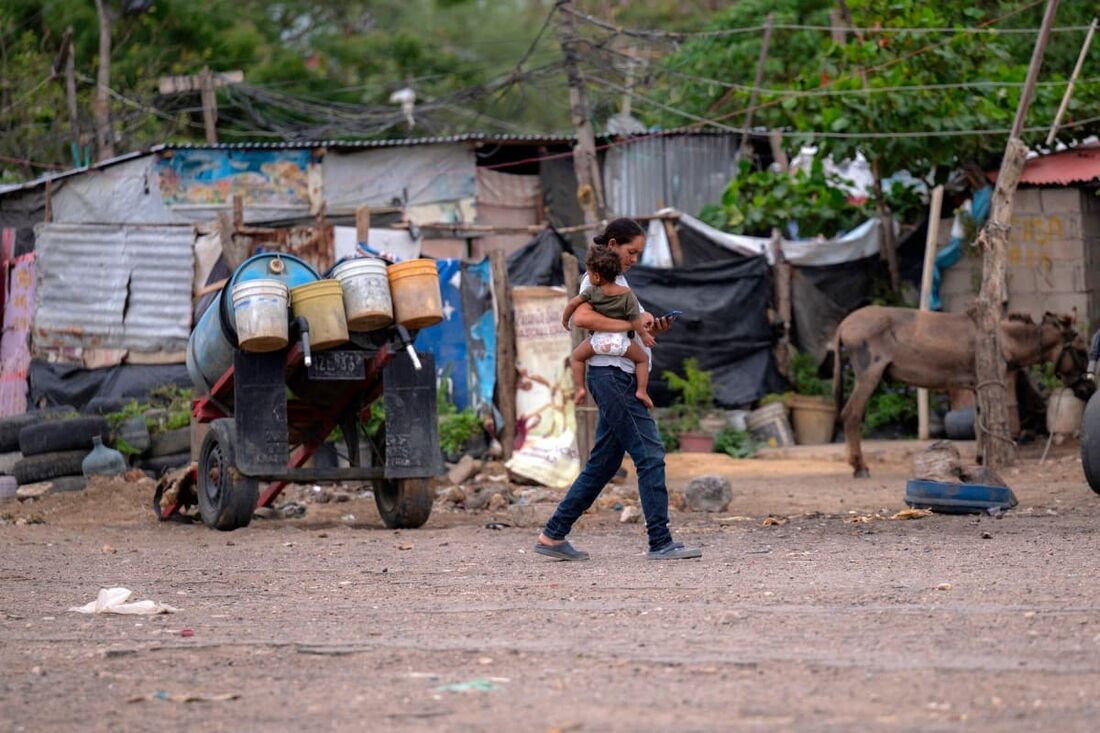 Campo de migrantes La Pista em Maicao, departamento de La Guajira, Colômbia