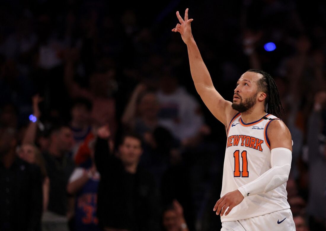 Jalen Brunson, destaque do New York Knicks, que está na final da Conferência Leste da NBA