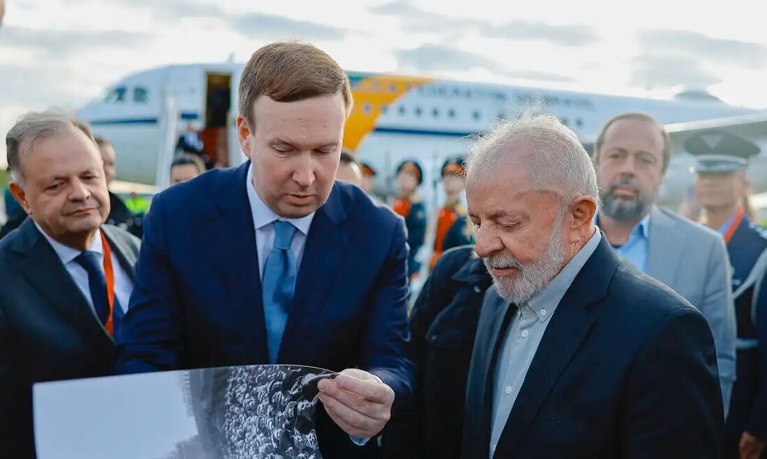 O presidente Lula em Moscou, para as celebrações do Dia da Vitória