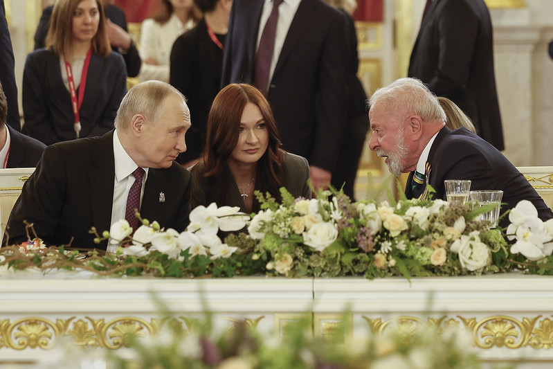 Presidente da República, Luiz Inácio Lula da Silva, durante jantar oferecido pelo Presidente da Federação da Rússia, Vladimir Putin.  Grande Palácio do Kremlin