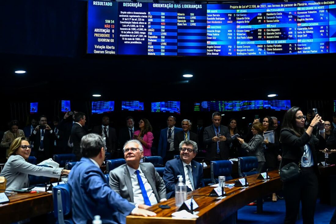 Plenário do Senado Federal durante sessão deliberativa ordinária