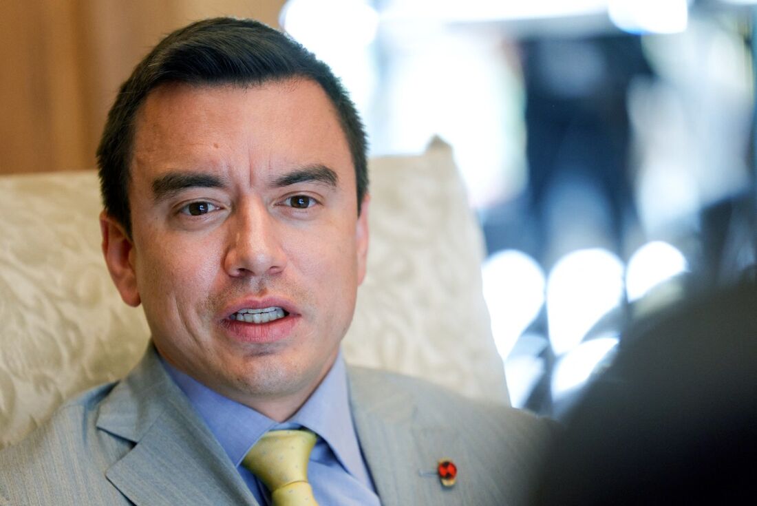 O presidente do Equador, Daniel Noboa, quer endurecer políticas antidrogas 