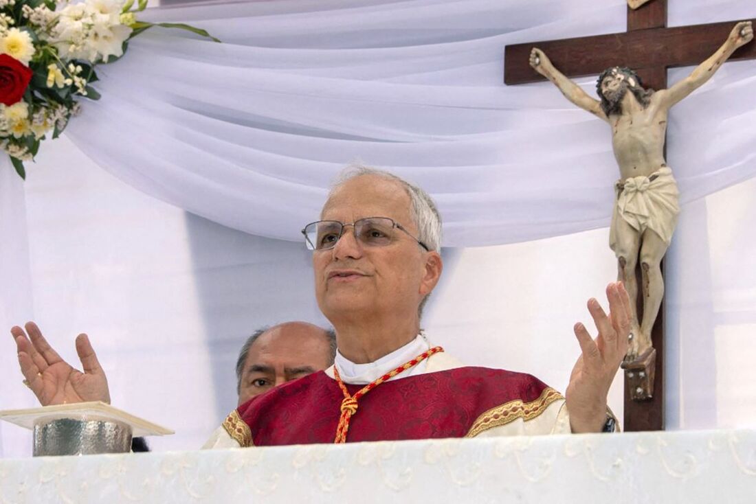 Cardel Prevost, durante missa no Peru, em 2024