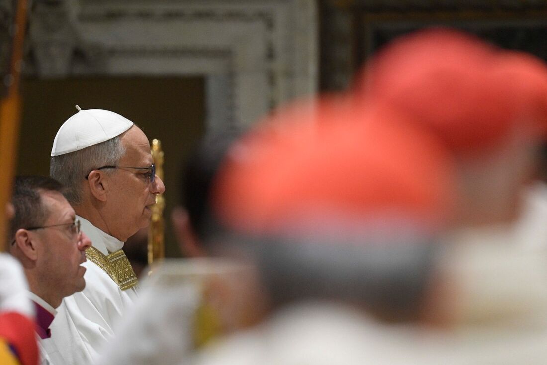 Papa Leão XIV em primeira missa