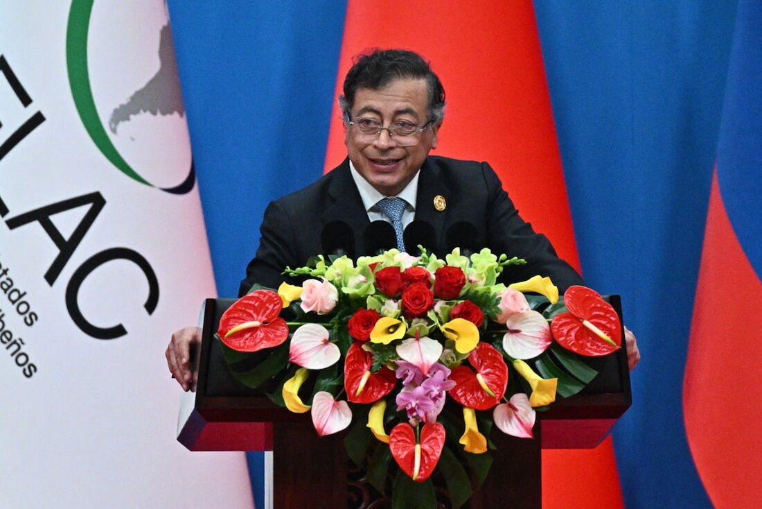 O presidente da Colômbia, Gustavo Petro