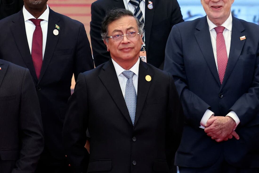 Gustavo Petro, presidente da Colômbia, durante o encontro China-CELAC