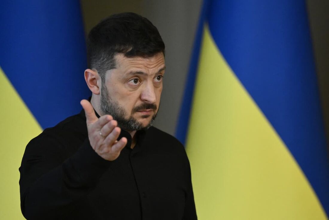 O presidente da Ucrânia, Volodymyr Zelensky
