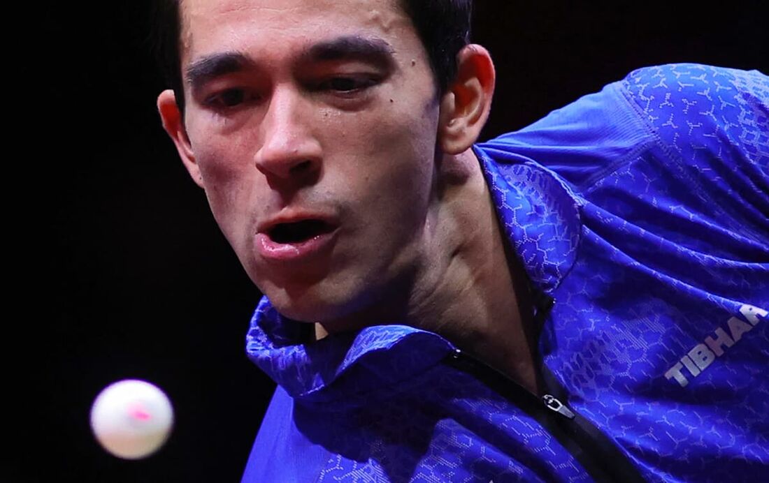 Hugo Calderano ficou em segundo lugar no Mundial de Tênis de Mesa
