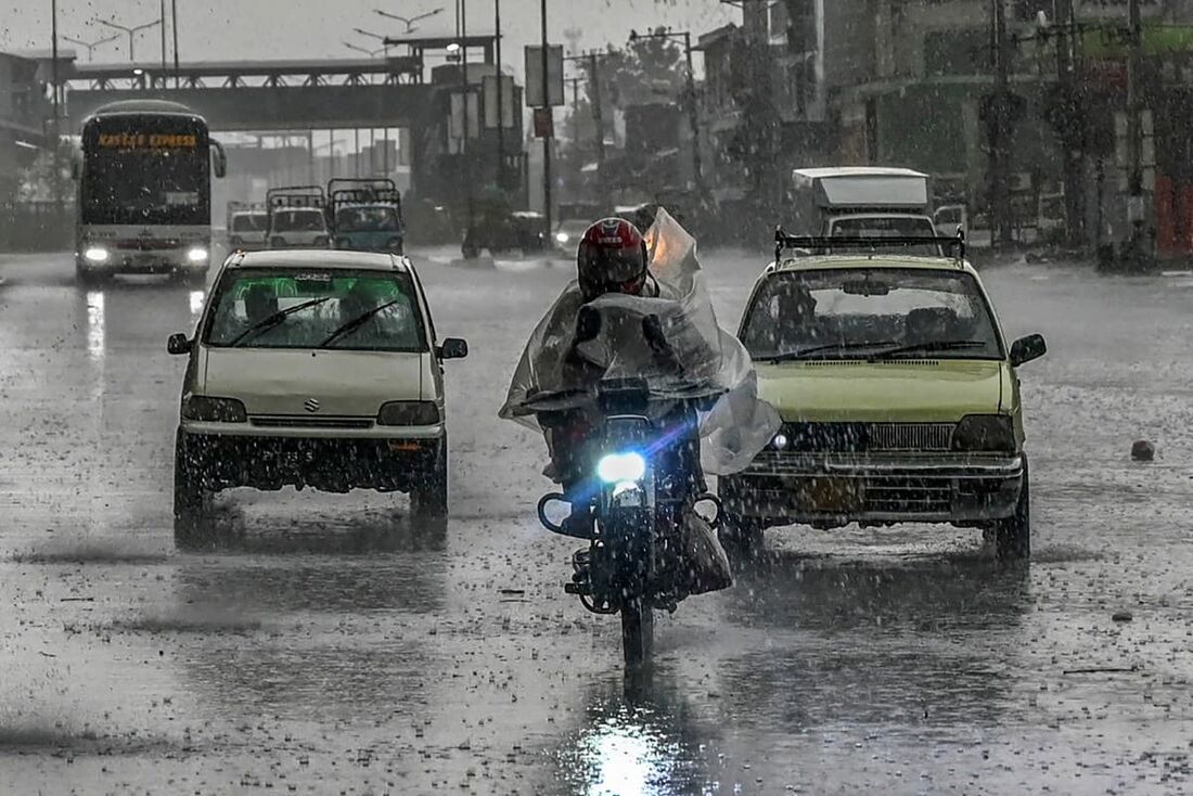 Chuva na província de Khyber Pakhtunkhwa, no Paquistão