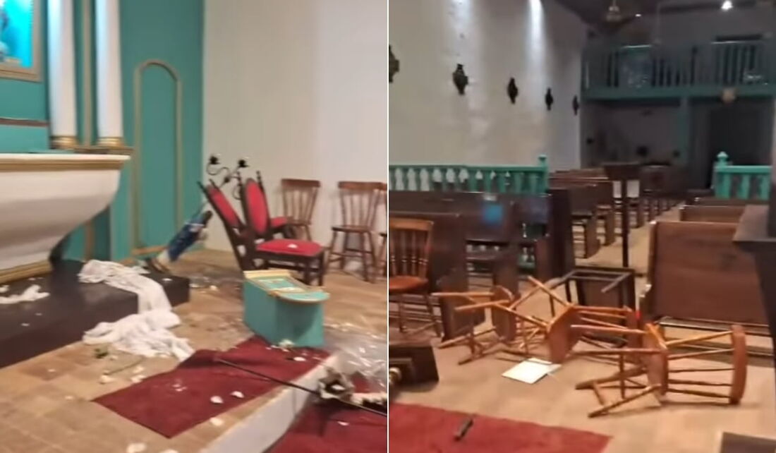 Igreja do Quadrado de Trancoso, na Bahia, invadida e vandalizada