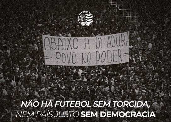 Postagem do Náutico a favor da democracia