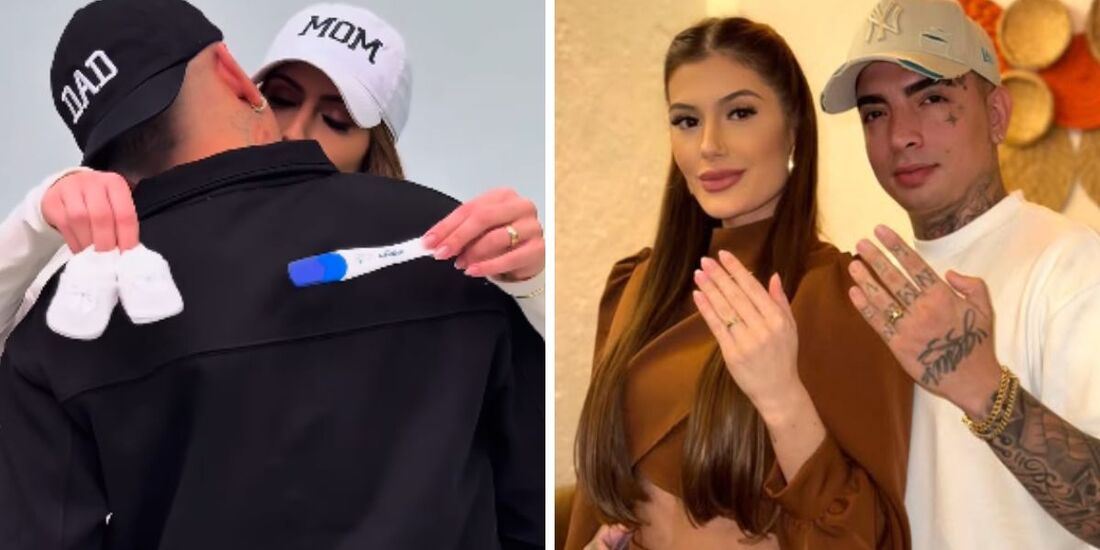 MC Guimê e sua noiva, Fernanda Stroschein, anunciam gravidez 