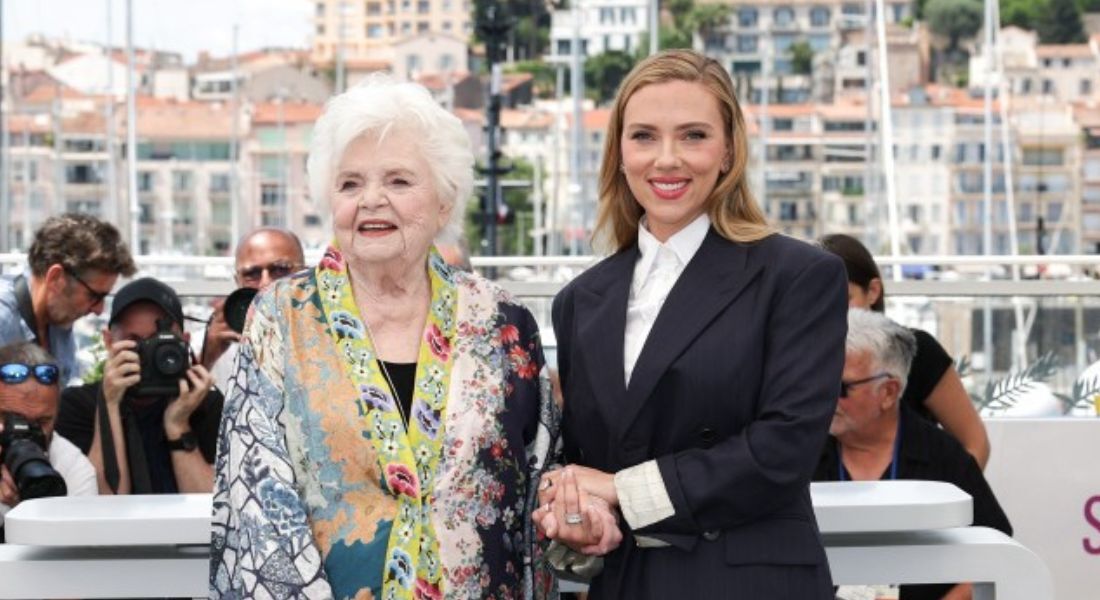 June Squibb e Scarlett Johansson no Festival de Cinema de Cannes para a estreia do filme "Eleanor the Great"