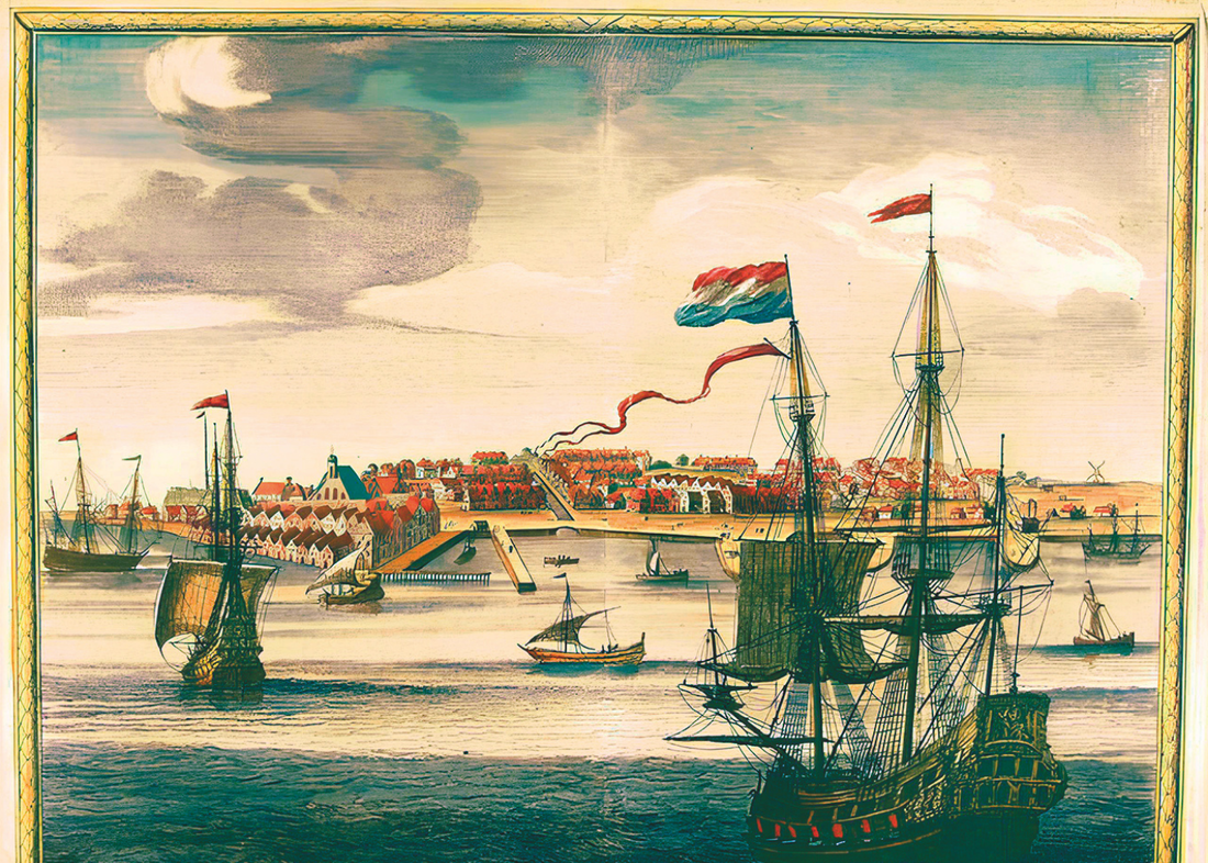 Pintura de Petrus Schenck 'Nieu Amsterdam' (1971)