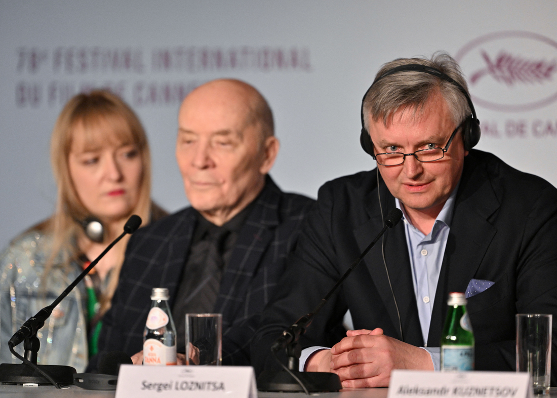 O diretor ucraniano Sergei Loznitsa durante a coletiva de imprensa do filme 'Two prosecutors'
