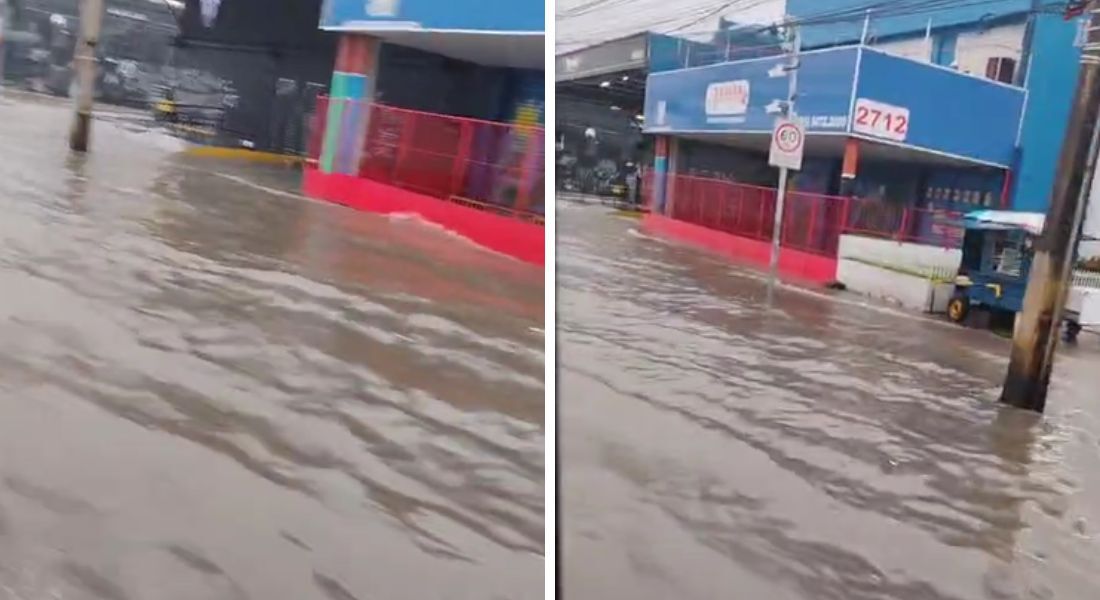 Chuvas no Recife: ponto de alagamento na avenida Mascarenhas de Moraes