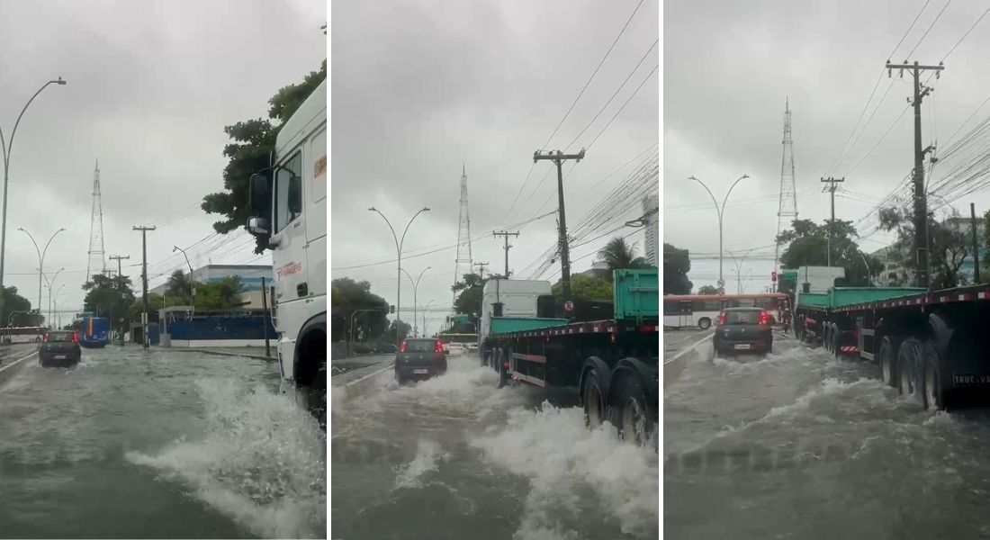 Chuvas no Recife: ponto de alagamento no cruzamento da av. Norte com a av. Cruz Cabugá