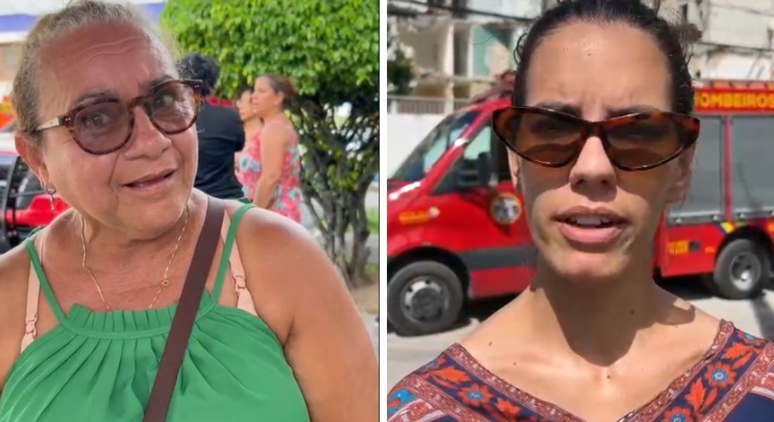 Alneide Maria de Lira e Jeinice Santos, moradoras do Kátia Melo