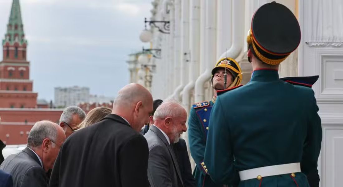 Presidente Luiz Inácio Lula da Silva foi a Moscou a convite do líder russo, Vladimir Putin