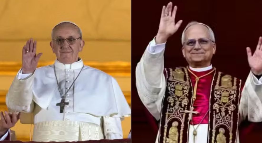 Papas usaram vestes diferentes em primeira aparição