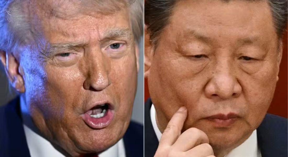 Presidente americano Donald Trump e o presidente chinês Xi Jinping 