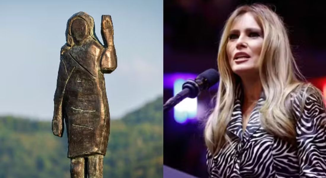 Estátua de Melania Trump desaparece na Eslovênia