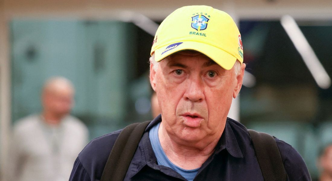 Carlo Ancelotti na chegada ao Brasil