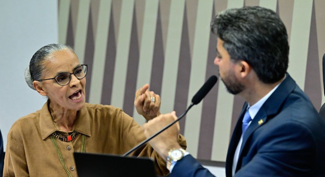 Marina Silva e Marcos Rogério discutem