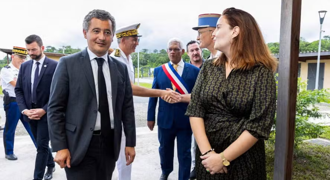 Ministro da Justiça francês, Gérald Darmanin, durante visita à Guiana Francesa 