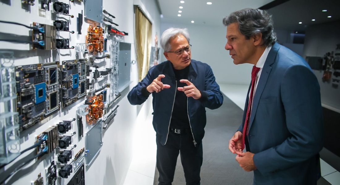 Fernando Haddad com o CEO da Nvidia