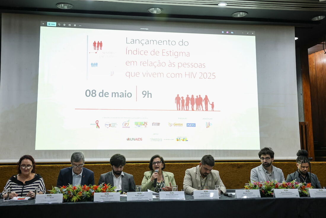 Cerimônia de lançamento do Índice de Estigma em Relação às Pessoas Vivendo com HIV 2025, no Palácio do Planalto.