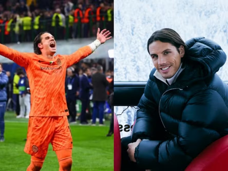 Yan Sommer, goleiro da Inter de Milão, celebra classificação para final da Champions 